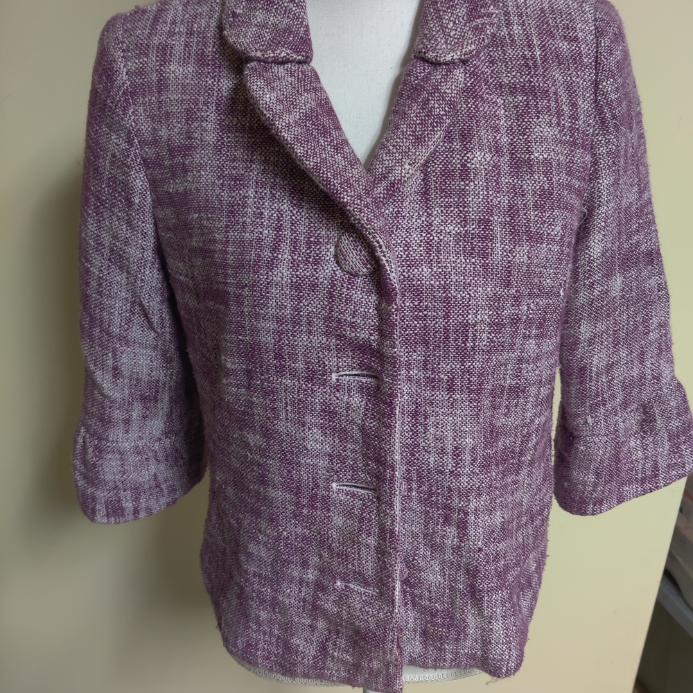 Merona Women's Purple Tweed  Jacket, Size Small
